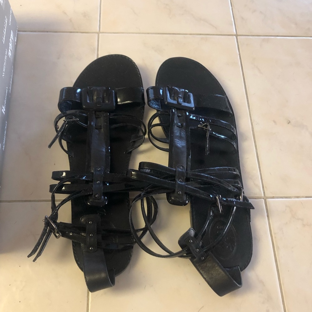 Delman black sandals